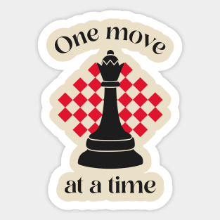 One move at a time Chess Sticker